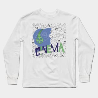 Cinema theme pattern Long Sleeve T-Shirt